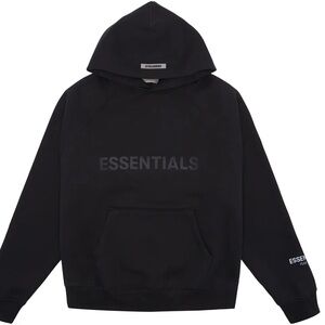 Essential Fear of God Black Hoodie